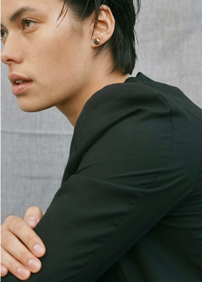 Porcelain Lumi̬re Earrings - Emerald Aurora